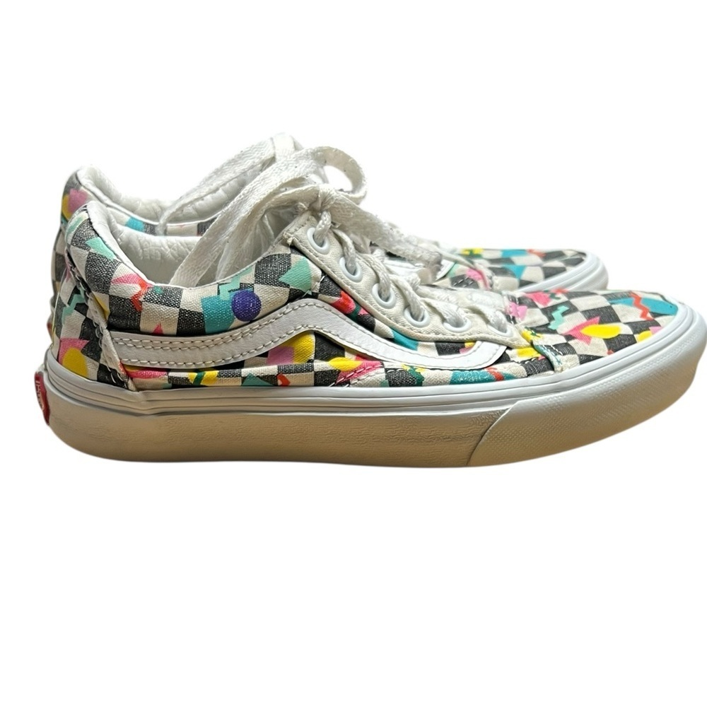Vans Old Skool sneakers - multi-colored checkerboard pattern - Men’s size 4.5
